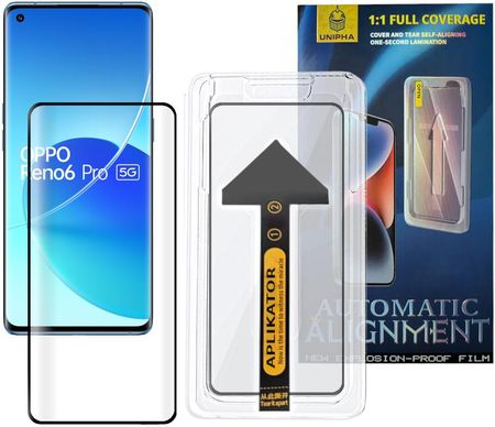 Szkło Hartowane Szybka Na Cały Ekran Easy Ez Fit Do Oppo Reno 6 Pro 5G