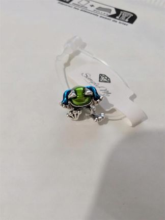 Simply Me Charms zielona żaba żabka serce srebro s925 - zdjęcie 3