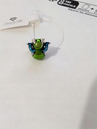 Simply Me Charms zielona żaba żabka serce srebro s925 - zdjęcie 2