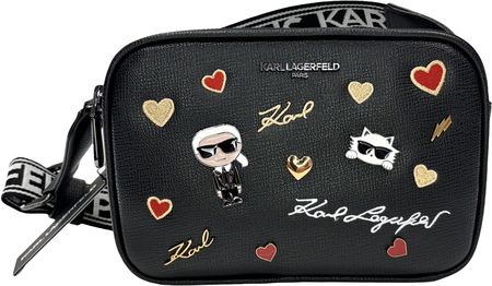 Karl Lagerfeld Paris torebka Kocktail Pins Camera czarna Ceny i