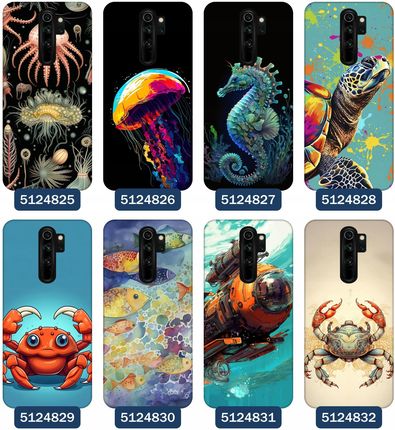 Superetui Do Xiaomi Redmi Note 8 Pro Morze Statki Fale Ryby Delfiny Muszle - zdjęcie 3