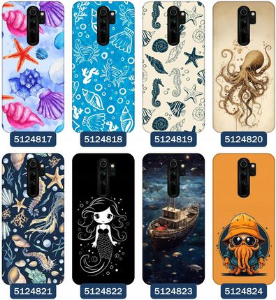 Superetui Do Xiaomi Redmi Note 8 Pro Morze Statki Fale Ryby Delfiny Muszle - zdjęcie 4