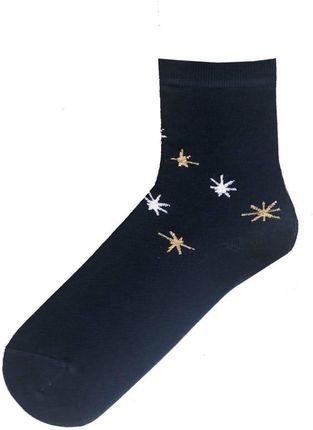 SKARPETY MARILYN STARS LUREX (kolor navy, rozmiar 36-40)