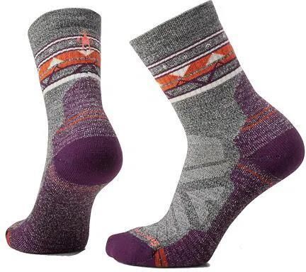 Skarpety SMARTWOOL W HIKE LC ZIG ZAG VALLEY MID CREW Lady, ash-charcoal rozmiar M - 10037060SMW01M