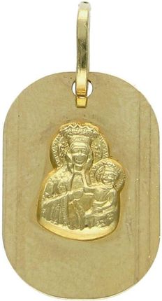 Diament Złota zawieszka 585 medalik Matka Boska Częstochowska ZA 5608 585