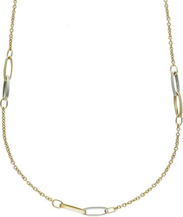 Diament Złoty naszyjnik damski 585 celebrytka z dodatkiem białego złota