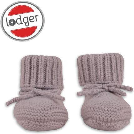 Lodger Buciki niechodki z wełny merino 100% różowe Rose 6-12 m