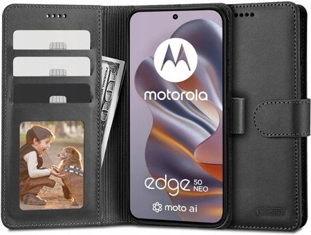 Tech-Protect Tech- Składane Skórzane Do Motorola Edge 50 Neo