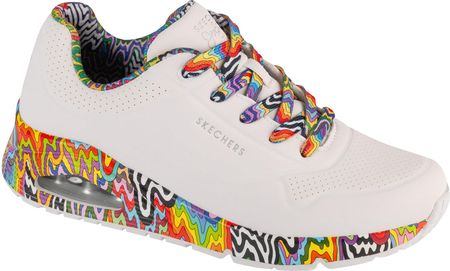 Skechers Jen Stark: Uno - Mini Drip 177959-WMLT, Trampki damskie, Biały