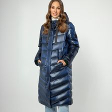 Zdjęcie Damski płaszcz puchowy pikowany granatowy - Brwinów