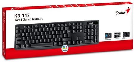 Klawiatura Genius KB-117 COPILOT Czarna (31310016415) - zdjęcie 2