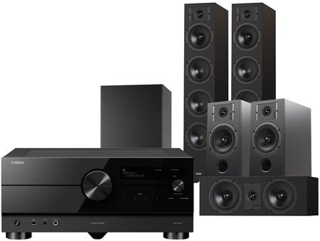 Yamaha Rx-A4A Czarny + Diva 6 + 3 + 7 Czarny + Basso 880