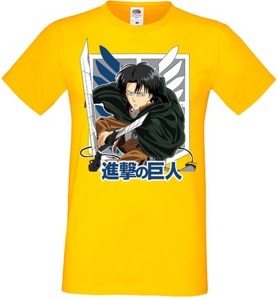 Levi Titan Attack m?ska koszulka Comics Manga Japan Anime Animation Gift, 2XL / ?ó?ty