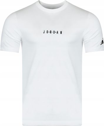 ★ Nike★ Jordan Air T-Shirt M White Black DM3182100 DM3182 Koszulka Męska Jordan DM3182-100 T-shirt Męski Biały Okrągły