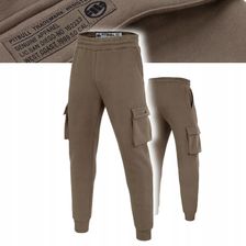 Zdjęcie Pitbull West Coast Spodnie Dresowe Bojówki Cargo Cypress Brązowe Brown XL - Pieńsk