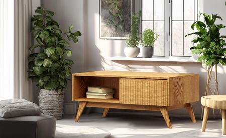 Stolik Kawowy Ława Dębowa Simi 1P1S Szerokość 65 Cm