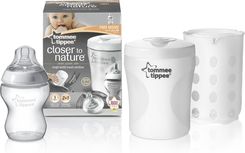Tommee Tippee Sterylizator Na Jedną Butelkę + Butelka Tommee Tippee 260 Ml