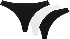 Zdjęcie Wol-Bar soft simple 3-pak czarny-czarny-biały m majtki stringi - Bisztynek