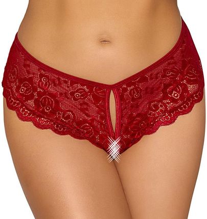 Cottelli Ambi Panty (Red), seksowne koronkowe majtki L