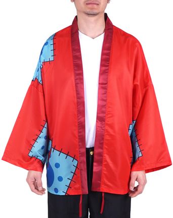 Monkey D. Ruffy Kimono Jacket | One Piece Haori Cape | Red | Size: S/M