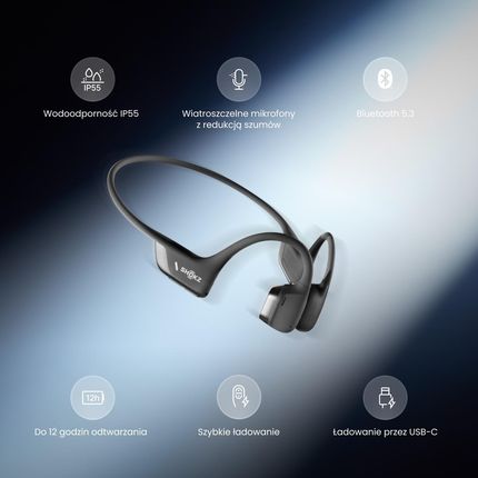 Shokz OpenRun Pro2 グレー SHOKZ Słuchawki Sportowe OpenRun Pro 2 z Przewodnictwem