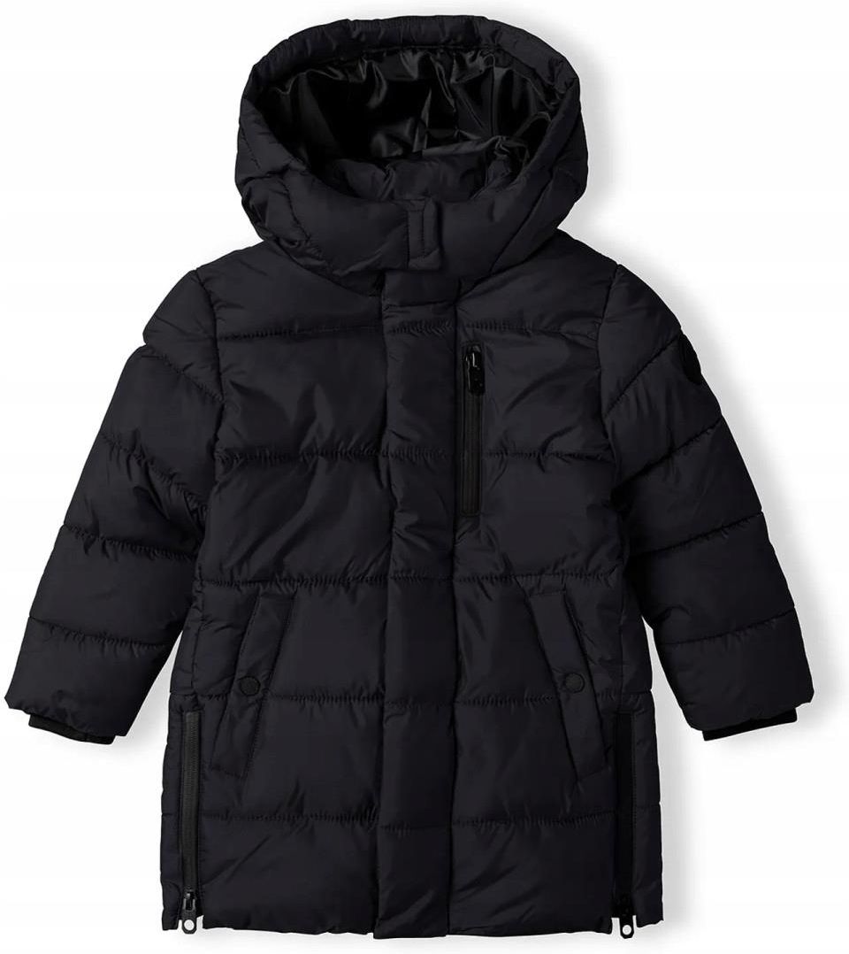 ジャケット・アウター koko_m Minoti NZ8 zxm czarna kurtka parka z kapturem kieszenie 128-134