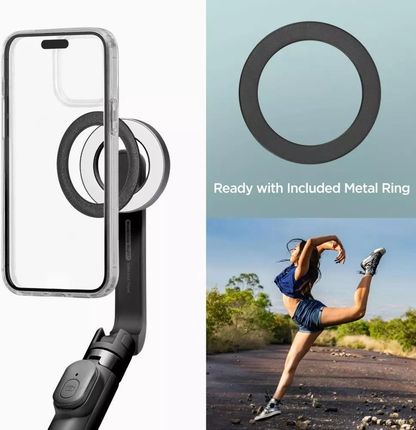 Spigen Uchwyt Selfie S571W Magsafe Bluetooth Tripod Czarny - zdjęcie 3