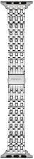 Fossil Damski Pasek Do Zegarka, Kompatybilny Z Apple Watch 38/40 Mm, Srebro,