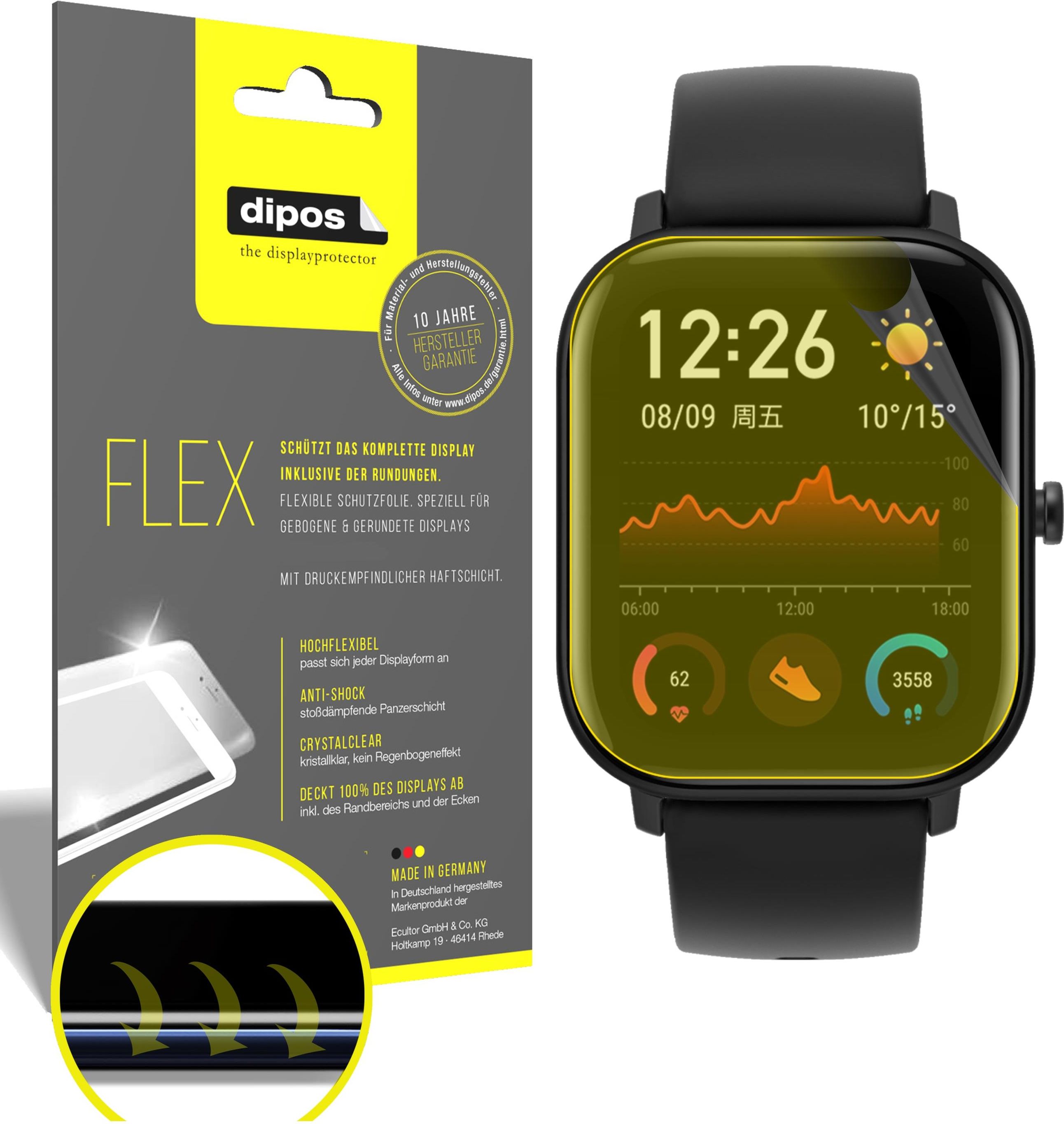 Pellicola Protettiva per Zepp Z Smartwatch Protezione Schermo Antiriflesso dipos