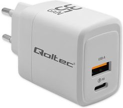 Zdjęcie Qoltec Ładowarka Sieciowa 35W Gan | 5-20V 1.5-3A 1Xusb-C Pd 1Xusb Qc 3.0 Biała - Opole