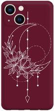Etui Matowe Z Nadrukiem Bordo Apple Iphone 15 Plus Księżyc Boho