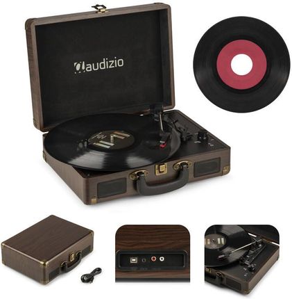 Gramofon w walizce RP114W Audizio brązowy