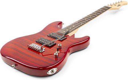 Zestaw: Gitara elektryczna GigKit Max ciemnoczerwona+ wzmacniacz tuner pokrowiec - zdjęcie 4