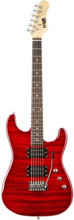 Zestaw: Gitara elektryczna GigKit Max ciemnoczerwona+ wzmacniacz tuner pokrowiec - zdjęcie 5