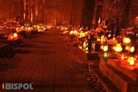 Bispol Znicz Lampion Kapliczka Na Grób Szklany Wysokość 36cm Z Wkładem 48h - zdjęcie 2