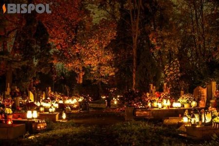 Bispol Znicz Lampion Kapliczka Na Grób Szklany Wysokość 36cm Z Wkładem 48h - zdjęcie 4
