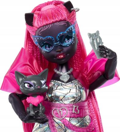Monster High Lalka Catty Noir Z Czarnym Kotkiem-Sfinksem Amulette HXH76 - zdjęcie 3