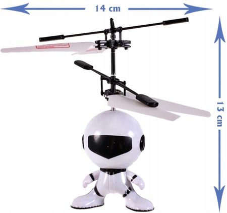 Stator Latający Kosmita Ufo Robot Dron Śmigłowiec Sterowany Ręką Pilot Zabawka - zdjęcie 5