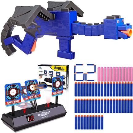 Nerf Minecraft Ender Dragon F7912 + Elektroniczna Tarcza 3 Cele 50 Strzałek