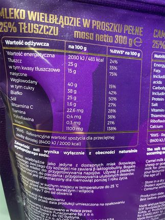 Camelway Mleko Wielbłądzie W Proszku 300g - zdjęcie 3