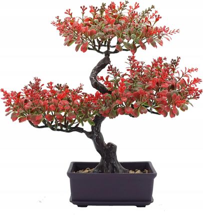 R70 Sztuczne Drzewko Bonsai Z Kolorowymi Kwiatami Dekoracyjne Czerwone 36Cm  - Opinie i atrakcyjne ceny na Ceneo.pl