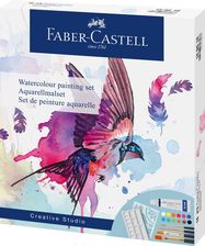 Zdjęcie Faber Castell Zestaw Do Malowania Akwarelamii Creative Studio Faber Castell: 12 Kolorów + 4 Pędzelki Szablon Paletka - Grodzisk Wielkopolski
