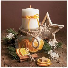 Zdjęcie Maki Serwetki Świeca W Słoiku Pełnym Pomarańczy Maki 33cm 20 Szt PMSLGW020501 - Opole