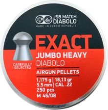 Zdjęcie Jsb Śrut Do Wiatrówek Exact Heavy 1,175 Grama Kal. 5,52Mm 250szt. - Jeziorany