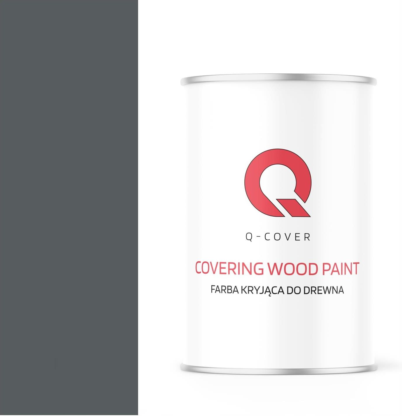 Farba QCover Kryjąca Do Drewna Drzwi Renowacji Ral 7012 Szary