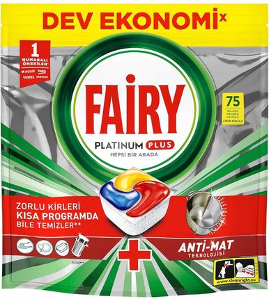 Fairy Platinum Plus Lemon Anti Dull Kapsułki Do Zmywarki 75Szt
