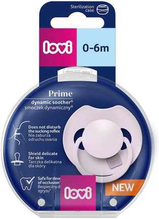 Smoczek silikonowy dynamiczny LOVI Prime 0-6m 1 szt Lilac - zdjęcie 6