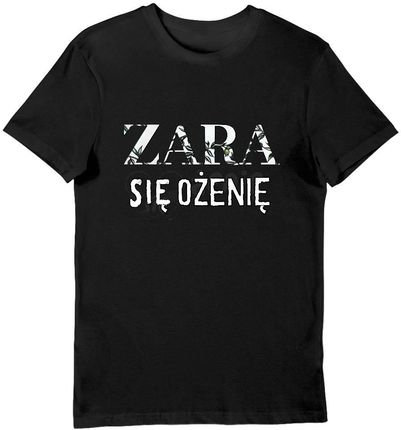 Kozaknadruki Koszula Męska Na Kawalerski Zara Się Ożenię Czarna M