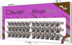 Zdjęcie Clavier Kępki Rzęs Vshape Xtreme Mix 10/12/14mm Brown Brązowe - Jutrosin