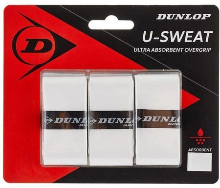 Dunlop Owijka Wierzchnia Do Rakiet Tenisowych U Sweat Overgrip 3Szt Białe